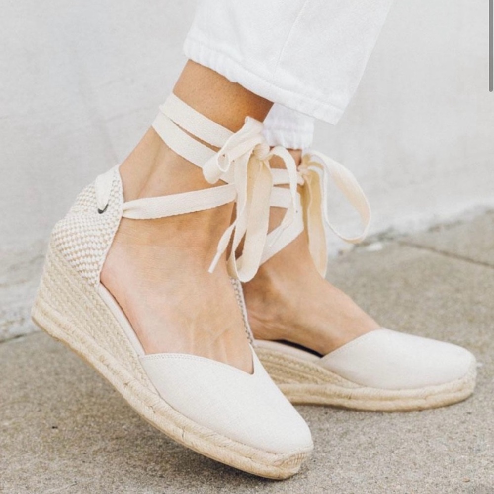 Brand new Soludos Classic Lyon Wedge - Ivory